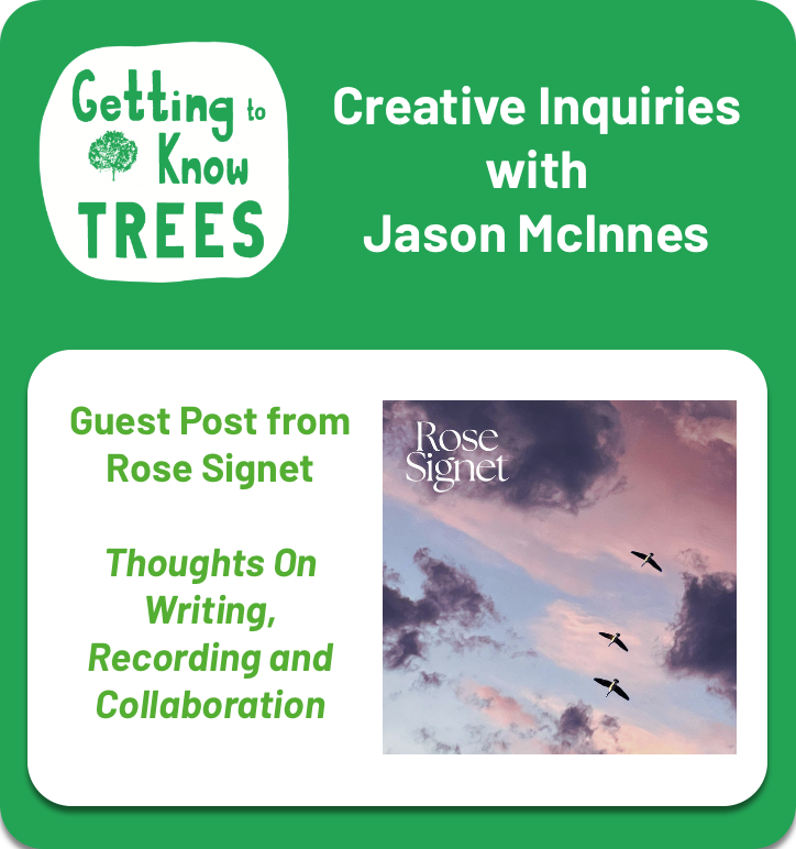 Getting to Know Trees Creative Inquires with Jason McInnes Guest Post from Rose Signet Thoughts on Writing, Recording and Collaboration